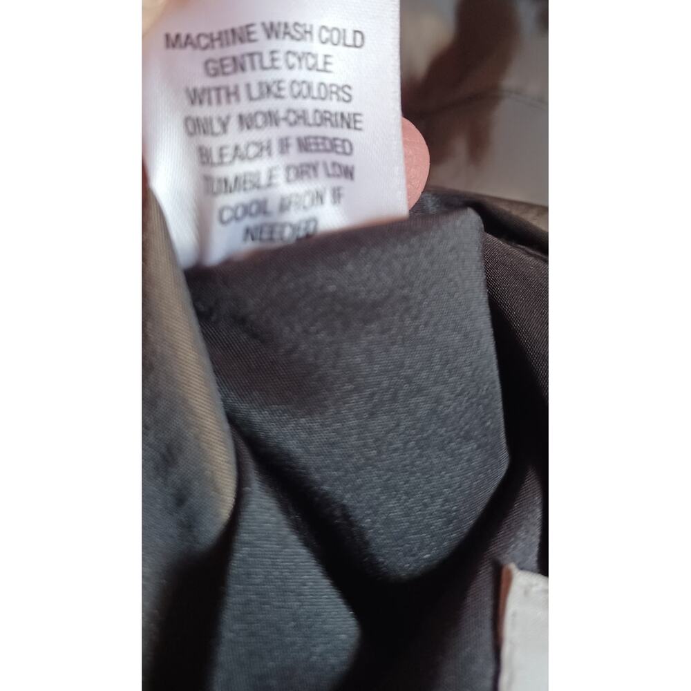 Vintage Nordstrom Reversible Hooded Rain Trench Coat Green Black Large Packable - Picture 8 of 10